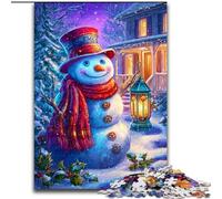 Snowman Jigsaw Puzzles for Teenagers 1000 Pieces, Educational Stress Relief Toy for Is Ideal As A Gift for The Whole Family (26x38cm)