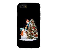 Snowman Ladder Christmas Tree Star Winter Holiday Scene Case for iPhone SE (2020) / 7/8
