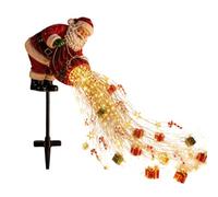 Snowman Magic Fountain, Flowing LED Christmas Garden Light | Solar Stake, Warm Glowing for Garden, Yard, Patio, Lawn Outdoor Decor