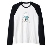 Snowman Melting Moments Raglan Baseball Tee