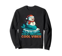 Snowman Mermaid Winter Humor for Marine Rescue Workers Sweatshirt