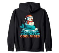 Snowman Mermaid Winter Humor for Marine Rescue Workers Zip Hoodie