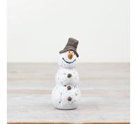 Snowman Ornament - 13cm Hand-Finished Christmas Figurine, Charming Holiday Décor