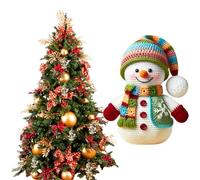 Snowman Ornament - 5.4x5cm Acrylic Pendant, Festive Holiday Decor, Elegant Snowman Design | Compact Christmas Accent with Home, Retail, Classroom Display Use