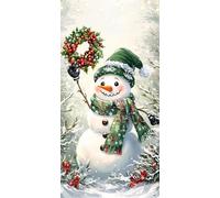 Snowman Paint by Numbers Scarf Large Paint by Numbers for Adults 45X90cm, DIY Color Oil Painting Acrylic Paints, Painting Sets for Adults Beginners, Art Crafts for Wall Decor, Gifts for Women W6-662