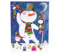 Snowman & Penguins Christmas Advent Calendar | Kids Christmas Countdown Calendar with 24 Festive Doors - 33x24.5cm