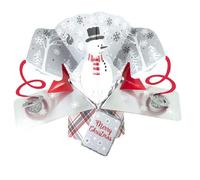 Snowman Petite Christmas Pop-Up Greeting Card Second Nature 3D Pop Up Cards