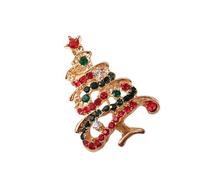 Snowman Rhinestone Pin Celebration Jewelry Creative Design Christmas Celebration Costume Accessories Elegant Snowman Jewelry for Adults, フリーサイズ