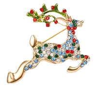 Snowman Santa Claus Tree Bell Enamel Pin for Women, Klein, Non-precious metal