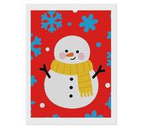Snowman Scarf Art Diamond Art Kits for Adults 12"x16" DIY Diamond Painting Kit for Beginners Gem Art Painting with Round Full Drill Diamonds DIY Paint Paintings for Home Wall Decor Gift