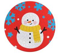 Snowman Scarf Art Jigsaw Puzzle Challenging Round Animals Puzzle Wooden Jigsaw Puzzles for Adults Families 195 PCS