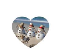 Snowman Seashells Sandy Beach Car Air Fresheners 4 Pcs, Funny Hanging Car Air Fresheners Cute Long Lasting Scented Mirror Hanging Decoration Ornaments Gift Interior Decor Accessories For Men Women