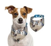 Snowman Seashells Sandy Beach Dog Bandanas,Summer Bandanas for Dogs Washable Adjustable Dog Triangle Scarf Bibs Cute Pet Bibs for Medium Large Dogs Puppy and Cats Small