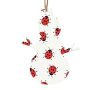 Snowman Shape Christmas Wooden Ornaments - Infinite Speckled Pattern Print Holiday Home Decor, Xmas Tree, Office, Fireplace, Party Decoration