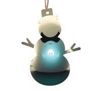Snowman Shape Christmas Wooden Ornaments - Little Ghost's Light Print Festive Holiday Home & Office Decoration for Walls, Windows, Fireplace