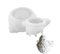 Snowman Shaped Resin Jar Molds with Lid Snowman Cup Silicone Molds for Epoxy Resin Holder Storage Jar Creative Container