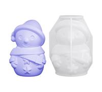 Snowman Silicone Mould - 5 Inch Christmas Mould | 3D Silicone & Resin Moulds - Flexible Epoxy & Soap Molds for DIY Decoration, Cakes, Weddings & Festive Projects