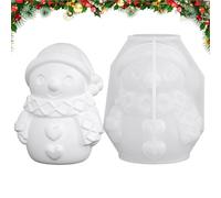 Snowman Silicone Mould - 5 Inch Christmas Mould | 3D Silicone & Resin Moulds - Flexible Epoxy & Soap Molds for DIY Decoration, Cakes, Weddings & Festive Projects