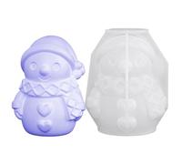 Snowman Silicone Mould | Handmade Epoxy Polymer Plaster | 3D Silicone Mold For Snowman - For Winter Creative Arts Home Cake Soap Wedding