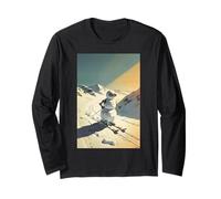 Snowman Skiing Long Sleeve T-Shirt