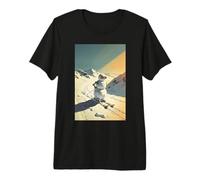 Snowman Skiing Premium T-Shirt