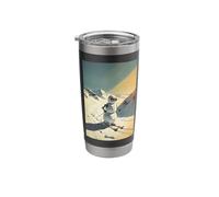 Snowman Skiing Stainless Steel Insulated Tumbler