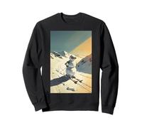 Snowman Skiing Sweatshirt