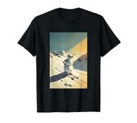 Snowman Skiing T-Shirt