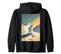 Snowman Skiing Zip Hoodie