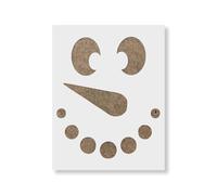Snowman Smile Face Stencil - Craft Airbrush Painting Wall Art Decor DIY Template 7.5 Mil Mylar Plastic Reusable