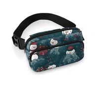 Snowman Snowball Fanny Pack for Men Women, Durable Sling Chest Bag with Adjustable Strap & Large Pocket, Small Crossbody Bag for Running, Hiking, Cycling, Travel
