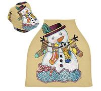 Snowman Socks Baby Car Seat Cover Canopy Stretchy Nursing Covers Breathable Windproof Winter Scarf for Infant Breastfeeding Boys Girls