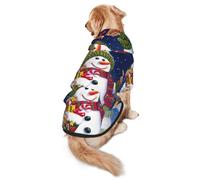 Snowman Squirrel Owl Print Dog Hoodie Pet Sweatshirt, Warm, Soft And Breathable Hooded Clothes For Medium To Large Dogs, Easy-To-Wear Design, For Winter And Fall