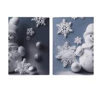 Snowman Stars And Snowflakes Passport Holder Cover PU Leather Waterproof Passport Case Travel Wallet with Credit Card Slots for Women Men, style, 20.3x13.8cm