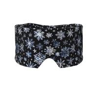 Snowman Stars and Snowflakes Print Adults Eye and Ear Muffs Soft Blackout Blocking for Sleeping Home Office Travel