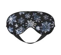 Snowman Stars and Snowflakes Print Comfortable Sleep Eye Mask Men Women Lightweight Travel Nap Meditation Yoga Work