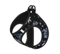 Snowman Stars And Snowflakes Print Reflective No Choke Pet Vest Harness,Adjustable Soft Padded Dog Harness With Easy Control Handle