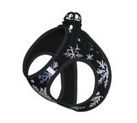 Snowman Stars And Snowflakes Print Reflective No Choke Pet Vest Harness,Adjustable Soft Padded Dog Harness With Easy Control Handle