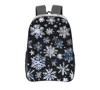 Snowman Stars And Snowflakes Print School Transparent Backpack Pvc Clear Bag Daily Necessities Work Travel Boys Girls