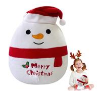 Snowman Stuffed Animal Plush Pillow,Christmas Pillows for Boys Girls,Soft Hugging Pillow Cute Snowman Plush Toy for Kids Birthday Christmas Party Favor Gift,Sofa Bedroom Kids Room Decorations