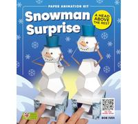 Snowman Surprise Paper Animation Kit - Rob Ives DIY Papercraft Snowman Pair With Drop-Down Worm Mechanism - STEM Craft Toy - Mechanical Paper Model For Kids & Adults - Holiday Craft Gift