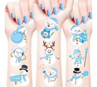Snowman Temporary Tattoos Stickers, Winter Wonderland Christmas Snowman Party Decorations for Winter Holiday Christmas Let It Snow Snowflake Party Birthday Party