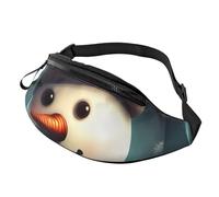 Snowman Wearing Hat Fanny Pack Waist Bag For Men Women, Lightweight Adjustable Belt Bag Fashion Hip Bum Bag For Travel Hiking Running