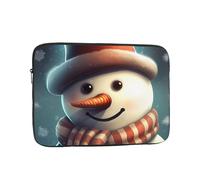 Snowman Wearing Hat Laptop Sleeve Bag 12 Inch Waterproof Shockproof Laptop Case Bag Lightweight Tablet Travel Cover Computer Skin Bag Tablet Carrying Case