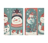 Snowman Wearing Scarf Passport Holder Cover PU Leather Waterproof Passport Case Travel Wallet with Credit Card Slots for Women Men, style, 20.3x13.8cm