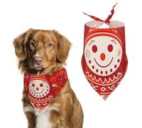 Snowman Window Grilles Dog Bandanas for Feeding Grooming, Triangle Pet Bibs for Cats & Dogs Washable Fashion Pets Scarf for Party Travel 27.6 X 11.8 Inch