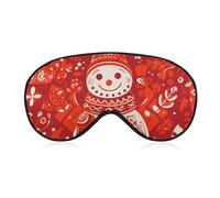 Snowman Window Grilles Sleep Mask for Women Men, Soft Eye Mask with Adjustable Strap for Sleeping, Light Blocking Travel Blindfold for Nap Comfortable Eye Cover for Home Office