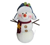 Snowman with Hat - Christmas Snowman, Plush Cute Snowman Figurine Christmas | Seasonal Winter Holiday Decoration, Sweet