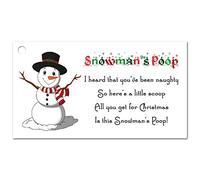 Snowmans Poop Tags Labels for Funny Christmas Kids Activity and Schools Snowman's Poop (10)