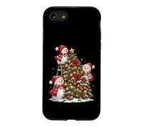 Snowmen Christmas Tree Decorating Winter Holiday Scene Case for iPhone SE (2020) / 7/8
